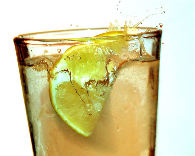 Picture Of Glass Of Lemon Soda Drink