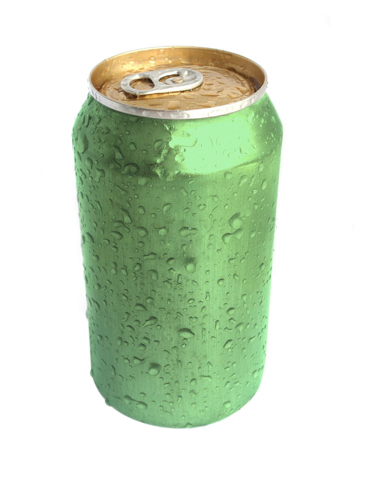Picture Of Green Aluminium Can